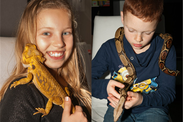 Kinderfeestje met reptielen